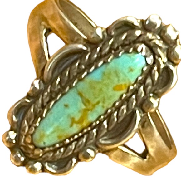 Vintage Sterling silver Bell Trading post Southwestern Turquoise  ring 925 - Picture 4 of 9